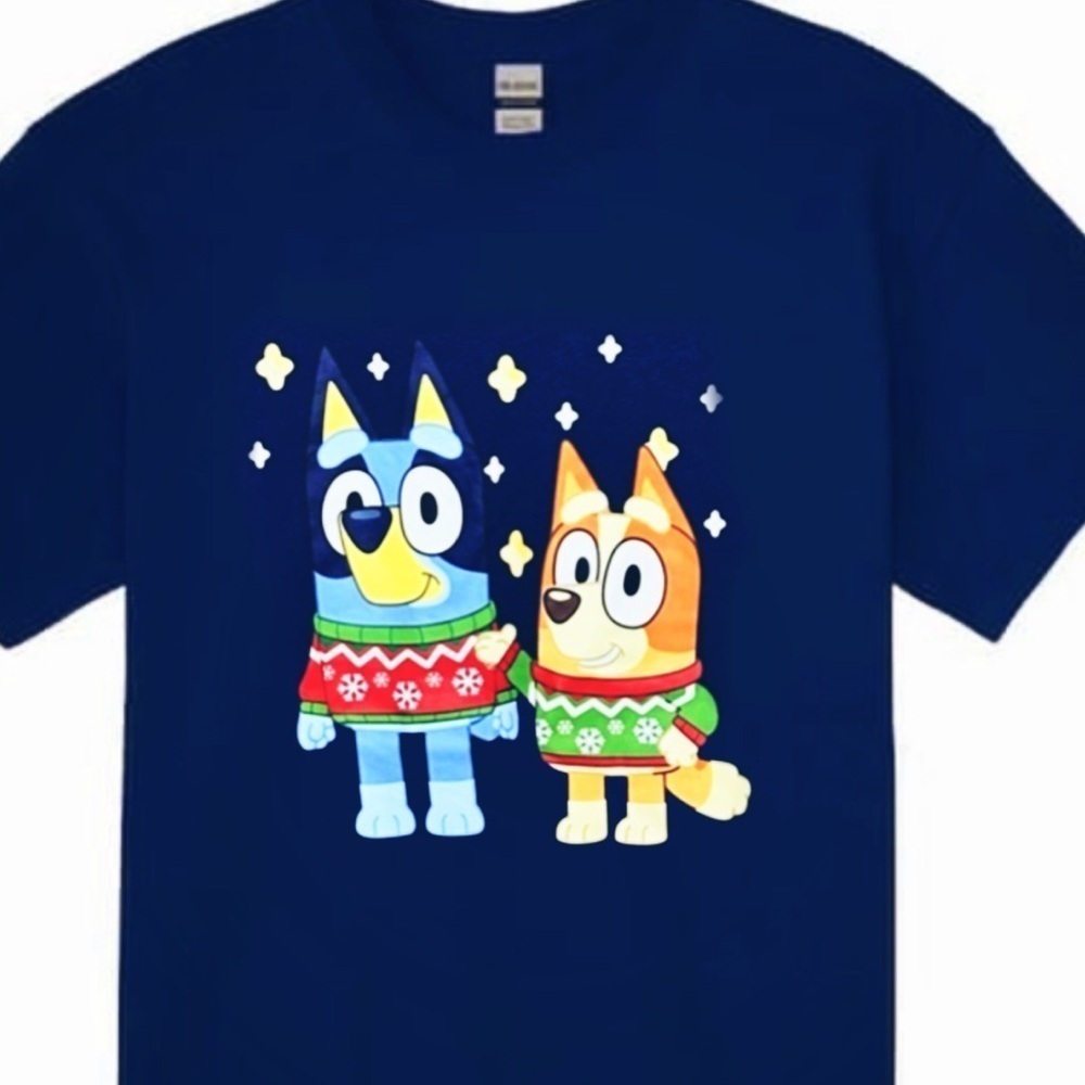 5/$25 😻 Bluey & Bingo Holiday Graphic Tee NWT